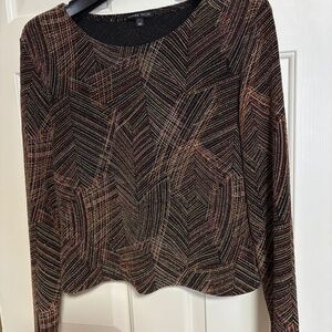 Suzanne Taylor Metallic Thread Long Sleeved Top